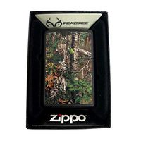 Zippo Custom Lighter - Matte Black Realtree Xtra Green Camouflage Forest Hunting