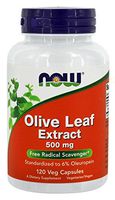 Now Foods Olive Leaf Extract, 120 Vcaps 500 mg (Pack of 3)