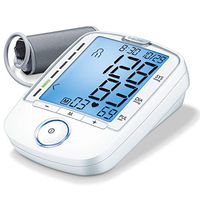 Beurer BM47 Upper Arm Blood Pressure Monitor, Large Cuff | 4 Users, Fully Automatic & Digital, XL Display, Irreg. Heartbeat Detector, Cuff Circ. 8.7”-16.5” | Home Use BP Machine Kit | Storage case