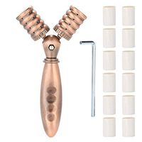 Moxibustion Massage Stick, Multifunctional Handheld Smokeless Pure Moxa Roller Stick with 12 Piece Moxa Roller, Brass Massage Tuina Device for Circulation Meridian Collateral Promote Blood Flow