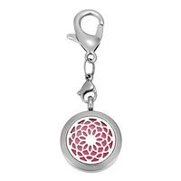VALYRIA Chrysanthemum Aromatherapy Essential Oil Diffuser Stainless Steel Pendant Necklace/Clip On Aroma Charm Fit Chain Bracelet