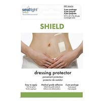 Seal-Tight Shield Shower Patch to Keep Wound Sites Dry Waterproof Bandage Cover for Showering Latex-Free 5/pkg
