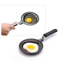 Mufuny Heart Shape Egg Frying Pan,Poacher BBQ Cooker Non-Stick Steel Pot 12cm/ 4.72"