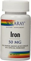 Solaray Iron Capsules, 50mg, 60 Count