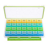BUG HULL Monthly Pill Organizer, 4 Weeks Moisture-Proof Pill Box for Travel, 28 Day Pill Case, Medicine Organizer for Vitamins, Supplements and Fish Oil
