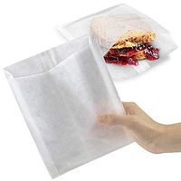[300 Pack] Plain 7 x 6 x 1" Wet Wax Paper Sandwich Bags, Food Grade Grease Resistant, White Glassine Semi Translucent