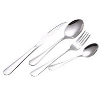 Egmy Sell 4PCS Set Stainless Steel Upscale Dinnerware Flatware Cutlery Fork Spoon Teaspoon (Silver)