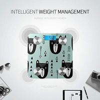 Bluetooth Weight Scale Cartoon Cute Black Bear Animal Tie Love Scale with Body Fat Body Fat Composition Monitor Analyzer with Smartphone App for Body Management-396 Lbs