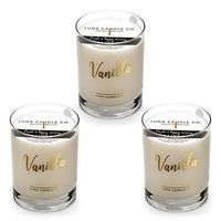 LUNA CANDLE CO. Vanilla - Scented Luxurious Candles - 11 Oz (3 Pack)