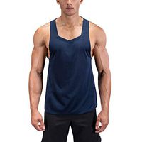 Men's Tank Top, Summer Casual Breathable Blouse Pure Muscle T-Shirts Vest for Sports Fitness Workout Blue