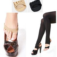 Asdomo Forefoot Foot Pads, Ball of Foot Cushions,1 Pair Silicone Toe Pads Invisible Forefoot Foot Socks Half Backless Front Foot Insoles Pads Cushion Half Grip Feet Care Tools