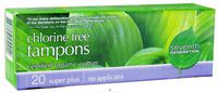 Seventh Generation Chlorine Free Organic Cotton Super Plus - 20 Tampons, Pack of 8
