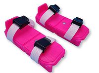 Linwood Bob Skates - Adjustable Strap on Two Runner ice Skates (Pink)
