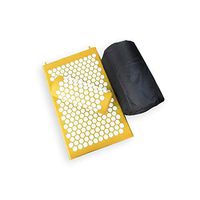 Acupressure Mat Pillow Acupuncture Mat Shakti Mat for Yoga Mat Massage Relaxation with Carryba,Yellow