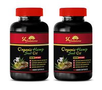 Stress Relief Supplements for Adults - Organic Hemp Seed Oil 1000 Mg - Hemp Oil Extract Capsules for Pain Relief - 2 Bottles 240 Liquid Capsules