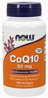 NOW Supplements, CoQ10 50 mg, Pharmaceutical Grade, All-Trans Form produced by Fermentation, 200 Softgels