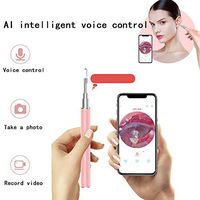 WiFi Otoscop 5MP Ear Clean Endoscop Nose Scope Inspect Camera Rechargeable Ear Wax Cleaning Tools for Android Phone iOS (Pink)