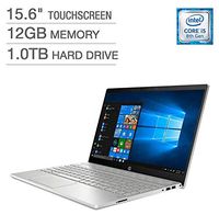2018 Newest HP Pavilion Business Flagship Laptop PC 15.6" HD Touchscreen Display 8th Gen Intel i5-8250U Quad-Core Processor 12GB DDR4 RAM 1TB HDD Backlit-Keyboard Bluetooth B&O Audio Windows 10-Silver