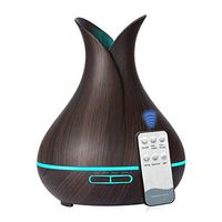 Cimic Remote Control 400ML Essential Oil Diffuser Ultrasonic Aromatherapy Large Room Quiet Humidifiers Wood Grain Cool Mist Aroma Diffuser for Home Office Spa Baby Kids Room
