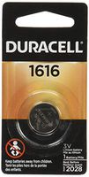 Duracell DL1616BPK Lithium Coin Battery, 1616 Size, 3V, 55 mAh Capacity (Case of 6)