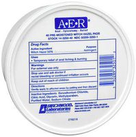 AER Pre-Moistened Witch Hazel Pads - 40 EA, Pack of 3