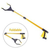 32" Grabber Reacher Tool, Folding Pick Up Tool, Lightweight Extra Long Handy Trash Claw Grabber, Reaching Assist Tool for Trash Pick Up