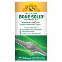 Country Life Triple Action Bone Solid, 240 Capsules - Increases Mineral Utilization, Strengthens Bones, Supports Bone Metabolism, Gluten-Free