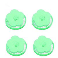 HighlifeS Washing Machine Filter,Floating Pet Fur Catcher Filtering Hair Removal Device Wool Cleaning Supplies (4PC Green)