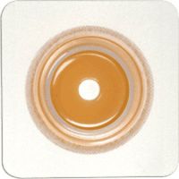Genairex Securi-T Two-Piece Standard Wear Cut-to-fit Wafer with Flange and White Tape Collar 1-3/4" Flange Square, 4" x 4" (Box of 10 Each)