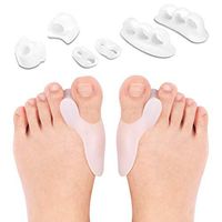 Bunion Guard Hammer Toe Straightener Kit, Toe Separator Big Toe Straightener for Treating a Hammer Toe, Bunion, Overlapping Toe and Crooked Toe for Day and Night Use, Fits Men and Women（2 Pairs）