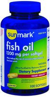 sunmark Omega 3 Supplement Fish Oil 1200 mg Strength Softgel 100 per Bottle