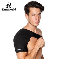 Runworld Shoulder Support Brace Pad Wrap Support Belt with Adjustable Strap for Injury Prevention, Dislocated AC Joint, Labrum Tear, Frozen Shoulder Pain, Sprain, Soreness, Unisex (Left Shoulder)