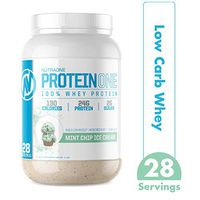 ProteinOne Whey Protein Powder by NutraOne – Non-GMO and Amino Acid Free Protein Powder (Mint Chip Ice Cream - 2 lbs.)