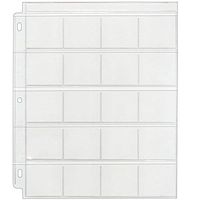 Clear File - Coin & Slide Page for 3-Ring Binders - Poly Archival-Safe Plastic - 100-Pack - 210100B - 21B