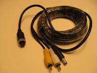 16 Feet RCA to 4 Pin DIN Extension Cable for Rear View System. - YanTech USA
