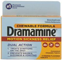 Dramamine 8-Count Orange Flavor (Pack of 3)