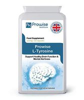L-Tyrosine 500mg 120 Capsules Support Healthy Brain Function & Mental Alertnes – UK Manufactured to GMP Guaranteed Quality - Suitable for Vegetarians by Prowise Healthcare