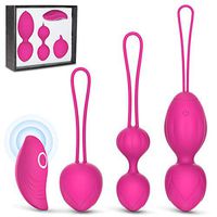 Ben Wa Balls, Silicone Kegel Exercise Weights Doctor Recommended for Women Bladder Control and Pelvic Floor Tightening Exerciser (Pink, 3 Balls)