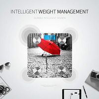Bluetooth Electric Scale Red Umbrella On Cobblestone Street Old Bluetooth Weight Scale Body Fat Composition Monitor Analyzer with Smartphone App for Body Management-396lbs