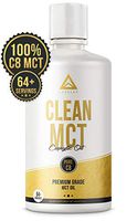 Clean MCT Oil: 100% Pure C8 Caprylic Acid Triglycerides | Best Ketogenic Diet Supplement | The Ultimate Keto Coffee Fat for Ketones | by LevelUp® (32oz)