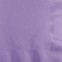 Creative Converting Touch of Color 2-Ply 50 Count Paper Beverage Napkins, Luscious Lavender