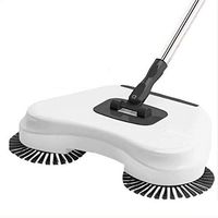 Sweeper Hand push vacuum cleaner Household sweeping mopping machine (Color : White)