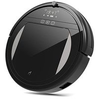 ELEPAWL S018 Automatic, SDG-S018 Robotic Vacuum Cleaner Intelligent Sweeping Mopping Waxing Machine for Wet and Dry, Pet Hair, Fur, Allergens, Short Carpet, Hardwood and Tile Floor, Black