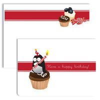 UFF Birthday Card - Happy (1 Card + 1 Envelope + 1 Sticker) | Rungtong & Co. Stationery Line