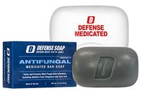 Defense Antifungal Medicated Bar Soap | FDA Approved Treatment for Athlete's Foot Fungus and Intensive Treatment for Fungal Infections of The Skin (One Bar with Snap-Tight Case)