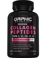 Premium Collagen Peptides Capsules 1500mg - Types I, II, III, V, X - Promotes Hair, Skin, and Nail Health - Improves Digestion - Helps Maintain Strong Joints, Tendons, Ligaments and Muscle - 90 Pills