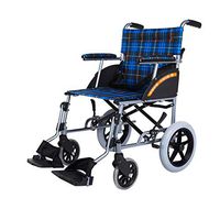 FLYSXP Ultra-Light Folding Aluminum Alloy Manual Wheelchair Home Elderly Disabled Trolley Wheelchair