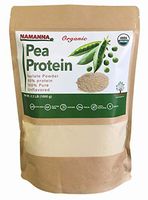 Organic Pea Protein Powder (80% Protein) – 2.2 lb, Non-GMO, Vegan, Kosher, Halal, Gluten Free, Dairy Free, Soy Free, Hypoallergenic, 100% Pure, Unflavored, Plant Based Protein, Keto Friendly