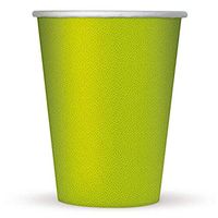 Pebble-Lime Green 12 oz Paper Cups, Pack of 8