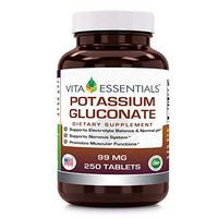 Vita Essentials Potassium Gluconate 99 Mg, 250 Count